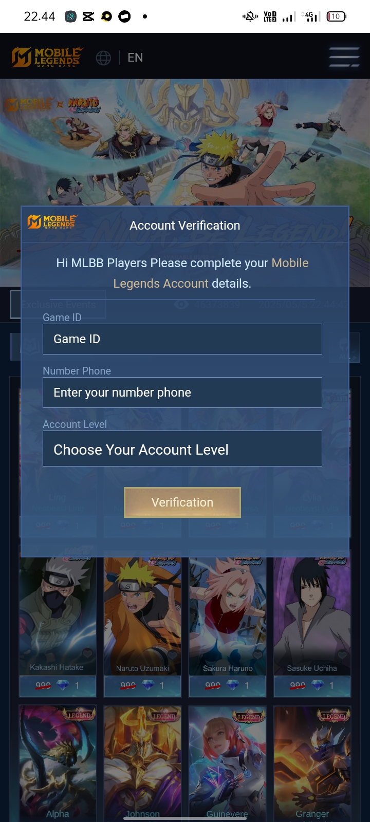 MLBB NEOBEST X NARUTO