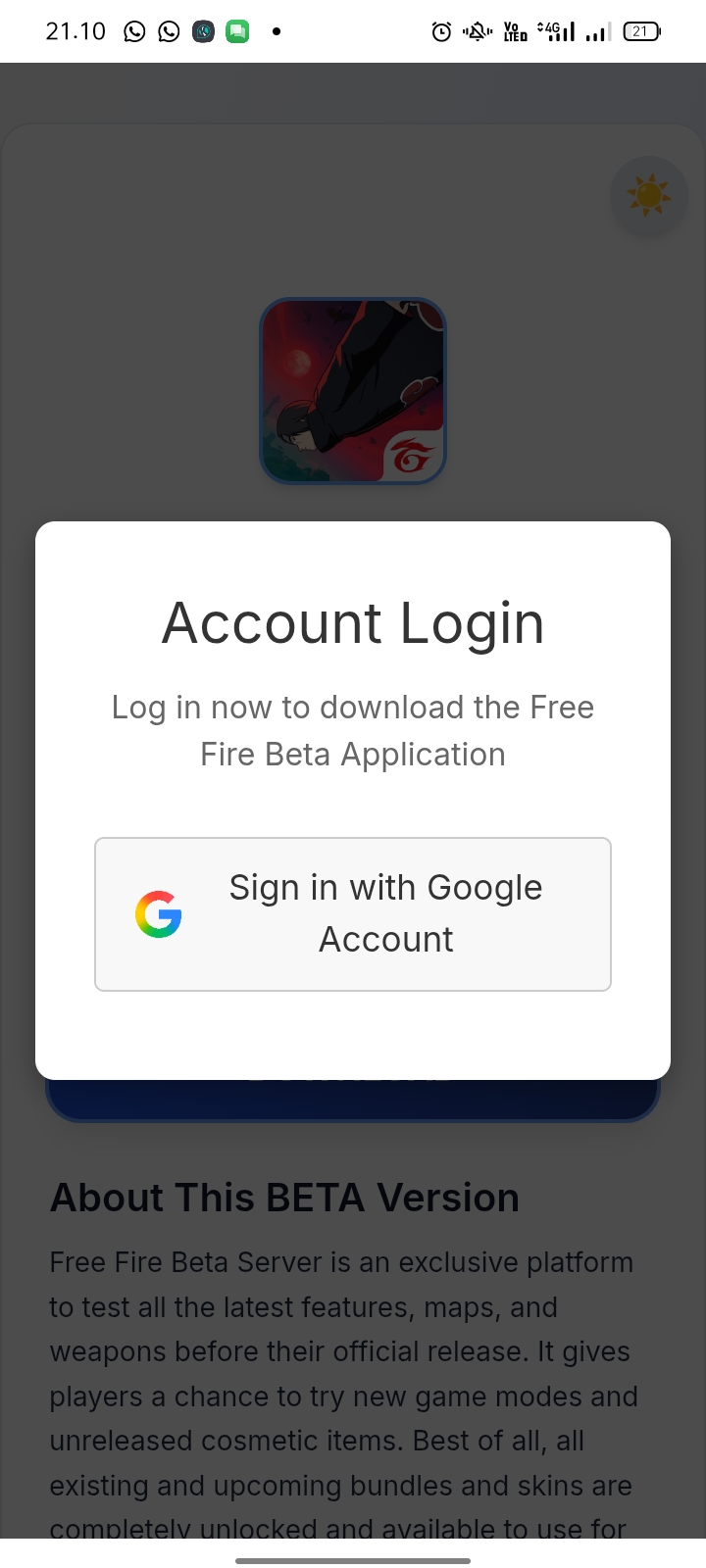 FREE FIRE BETA